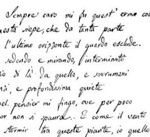 Il terzo documento autografo dell'Infinito di Giacomo Leopardi presto all'asta