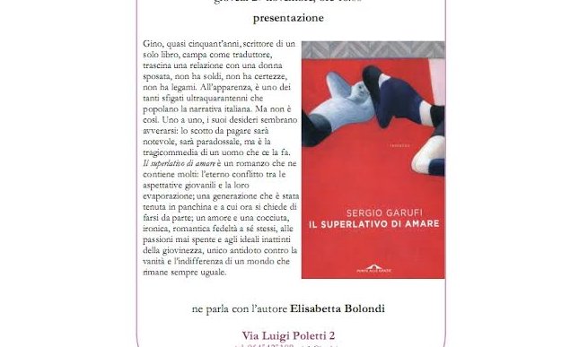 Sergio Garufi presenta “Il superlativo di amare” a Roma