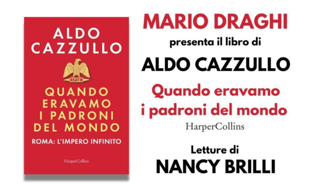 “Quando eravamo i padroni del mondo”: Mario Draghi presenta il nuovo libro di Aldo Cazzullo