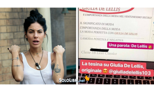 Giulia De Lellis come tesina di Maturità: la scelta di una ragazza fa riflettere