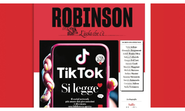  TikTok si legge: l'inserto Robinson dedicato al social più amato dai giovani