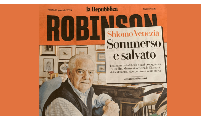 “Il respiro di Shlomo” e “Le parole di Hurbinek” su Robinson di Repubblica in vista del Giorno della Memoria