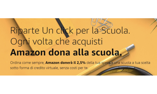 Un click per la Scuola 2020: come funziona l'iniziativa di Amazon