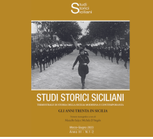 Il nuovo numero monografico di Studi Storici Siciliani dedicato agli Anni Trenta