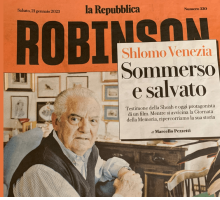 “Il respiro di Shlomo” e “Le parole di Hurbinek” su Robinson di Repubblica in vista del Giorno della Memoria