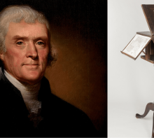 Gli antenati dell'e-reader: dal leggio multiplo di Jefferson alla ruota dei libri