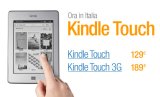 Kindle Touch: il nuovo ereader Amazon arriva in Italia