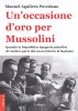 Copertina del libro Un'occasione d'oro per Mussolini